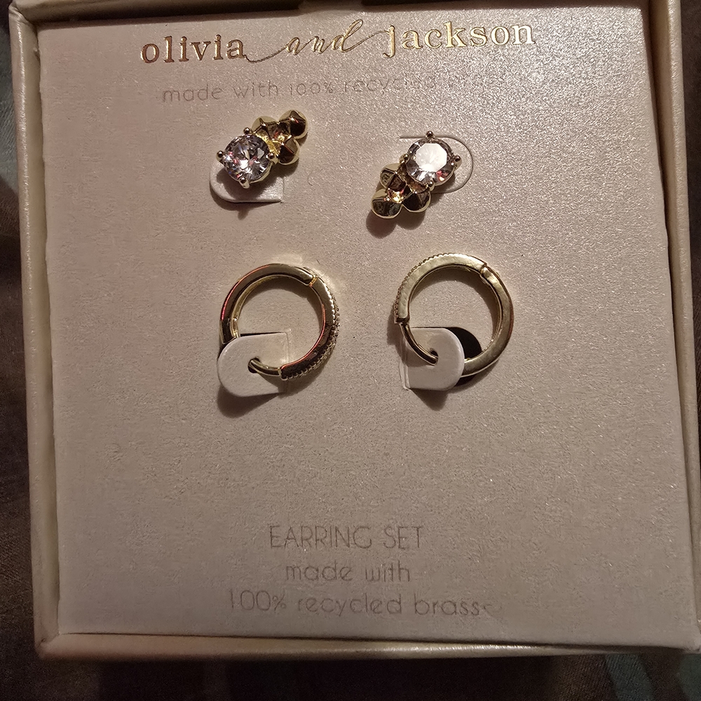 Gold and Silver Earring Set